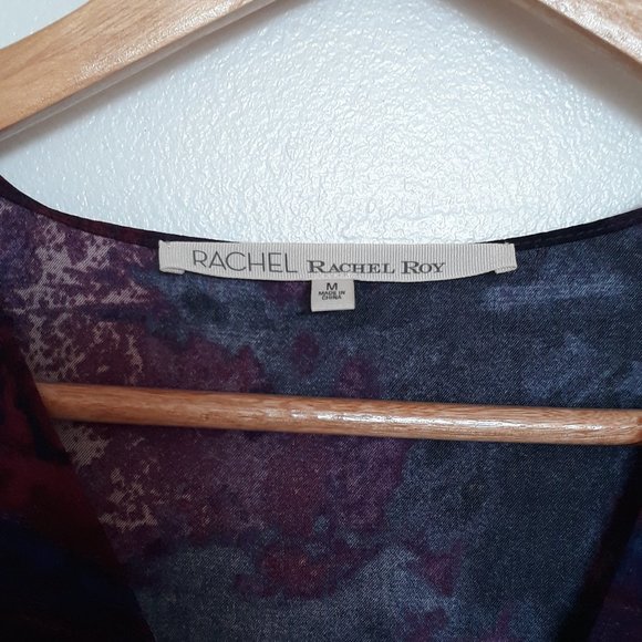 Rachel Rachel Roy Sleeveless Multi-Colour Tunic Top w/Asymmetrical Hemline, Sz.M - Picture 7 of 13